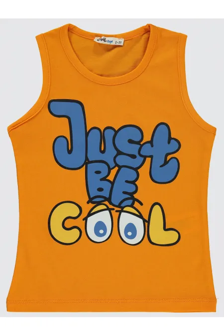 Erkek Çocuk Tişört 2-5 Yaş Oranj - Paket
