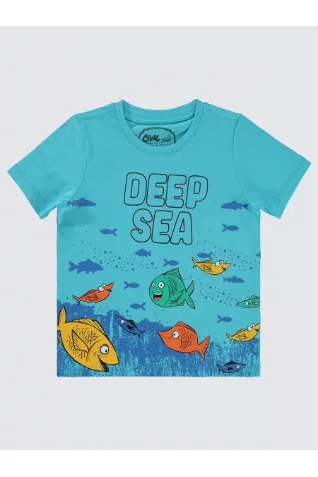 Boys T-Shirt 2-5 Years Turquoise - Package