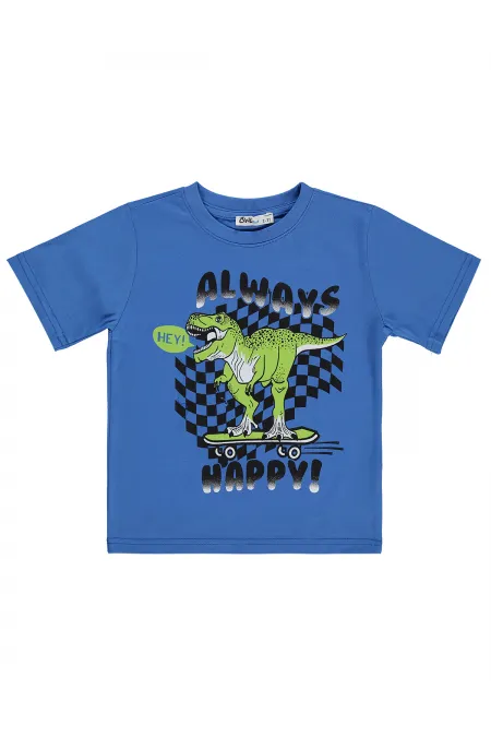 T-shirt garçon Km 2-5 ans Turquoise foncé - Lot