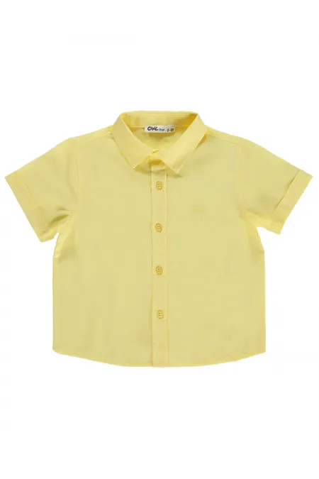 Erkek Çocuk Gömlek 2-5 Yaş Açık Sarı - Paket
