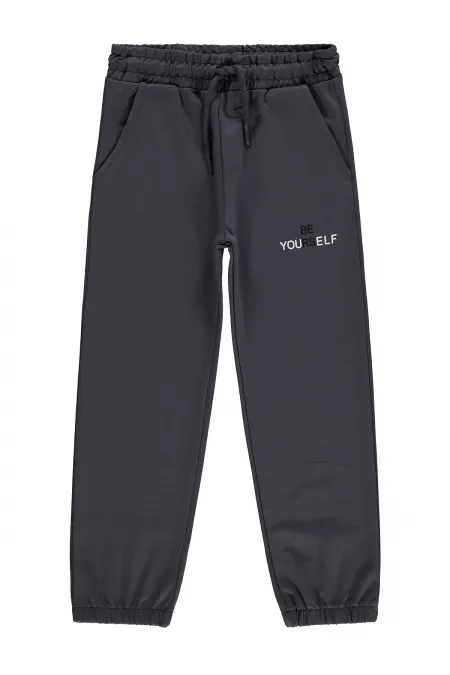 Pantalon de survêtement pour filles, 10-13 ans, anthracite - Lot