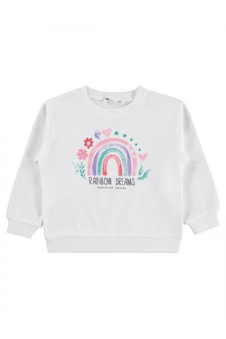 Sweat-shirt fille Km 2-5 ans écru - Emballage