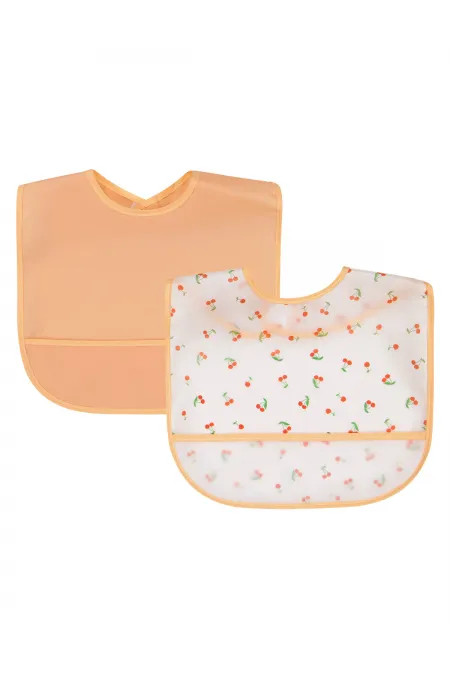 Bavoir bébé 0-24 mois écru-menthe - Emballage