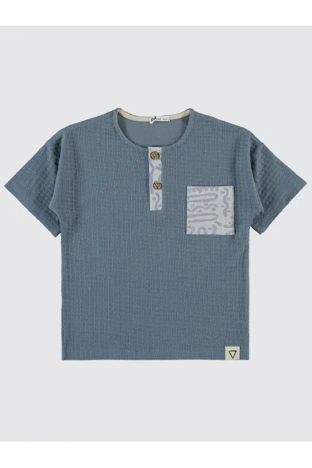 Boys T-Shirt 6-9 Years Indigo - Package