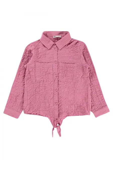 Kız Çocuk Gömlek 10-13 Yaş Gül Kurusu - Paket