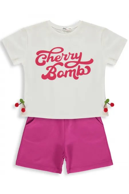 Kız Çocuk Takım 2-5 Yaş Ekru - Paket