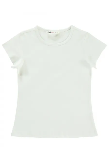 Girls' T-Shirt Km 2-5 Years Ecru - Package