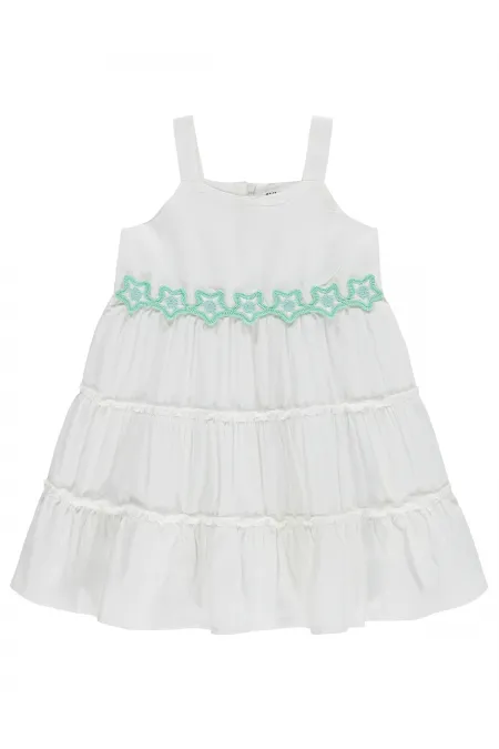 Girls' Jumpsuit and Dress Set, Ages 2-5, Off-White - Package