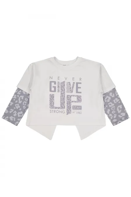 Kız Çocuk Sweatshirt 6-9 Yaş Beyaz - Paket