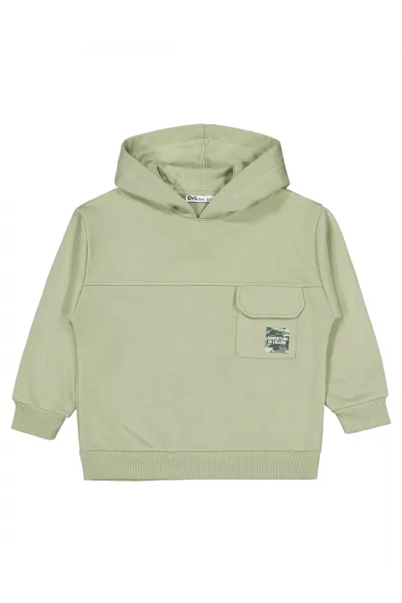 Sweat-shirt garçon 6-9 ans kaki doux - Emballage