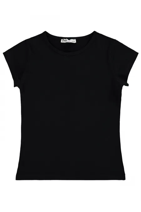 Girls' T-Shirt Km 10-13 Years Black - Package