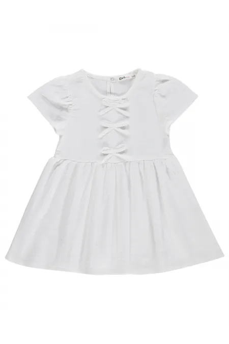 Kız Çocuk Jile ve Elbise 2-5 Yaş Beyaz - Paket