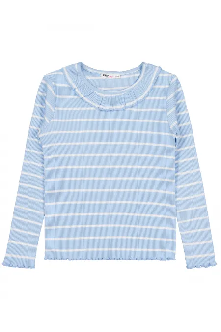 Kız Çocuk Sweatshirt 6-9 Yaş Mavi - Paket