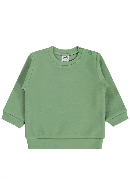 Bebek Sweatshirt 0-24 Ay Soft Haki - Paket