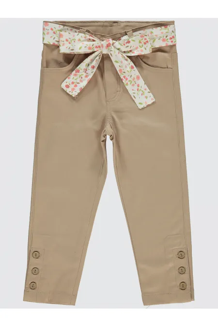 Kız Çocuk Pantolon 2-5 Yaş Bej - Paket