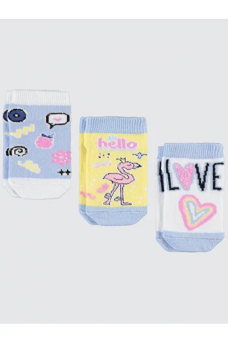 Kız Çocuk Patik Çorap 2-9 Yaş Standart - Paket