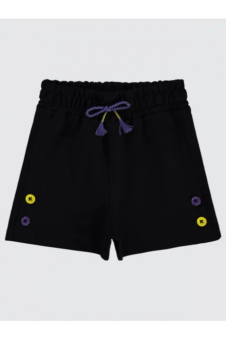 Kız Çocuk Şort 2-5 Yaş Siyah - Paket