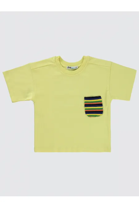 Boys T-Shirt 2-5 Years Old Light Yellow - Package