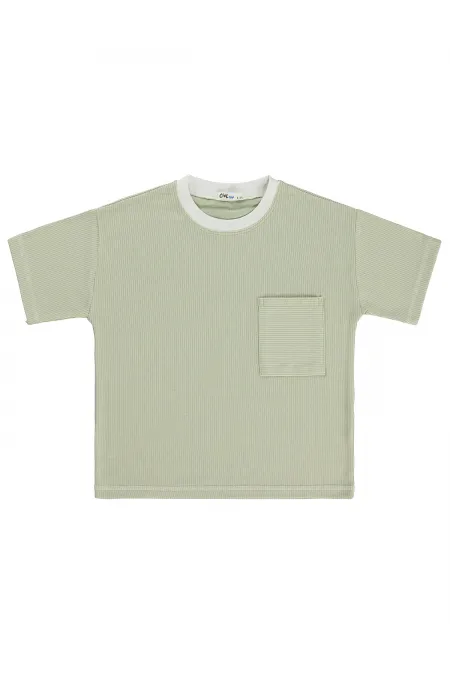 T-shirt garçon, 10-13 ans, vert clair - Lot