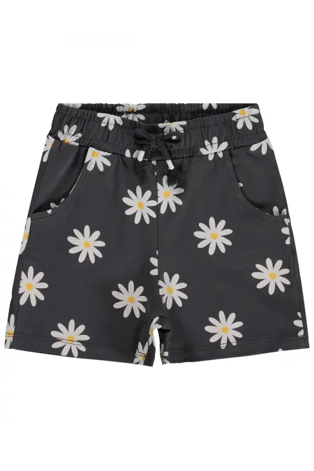 Kız Çocuk Şort 2-5 Yaş Antrasit - Paket