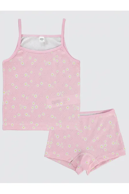 Kız Çocuk İç Çamaşırı Takım 2-9 Yaş Pembe - Paket
