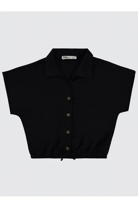 Kız Çocuk Gömlek 6-9 Yaş Siyah - Paket