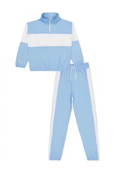Ensemble de survêtement bleu pour filles de 10 à 13 ans - Emballage