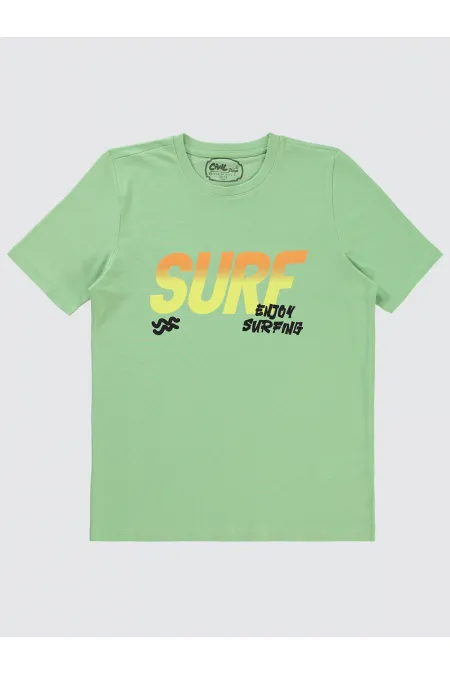 Erkek Çocuk Tişört 10-13 Yaş Açık Yeşil - Paket