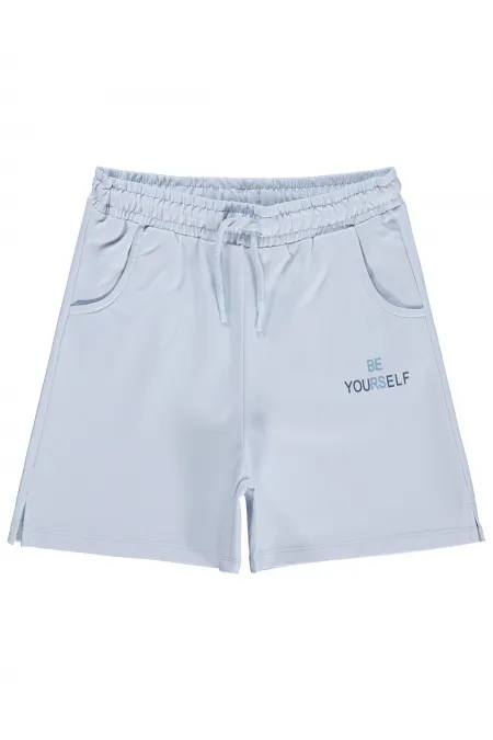 Short pour fille, 10-13 ans, bleu clair - Lot