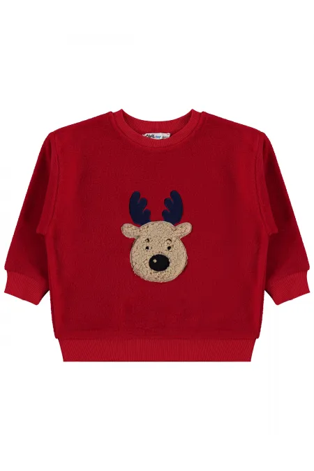 Erkek Çocuk Sweatshirt 2-5 Yaş Kırmızı - Paket