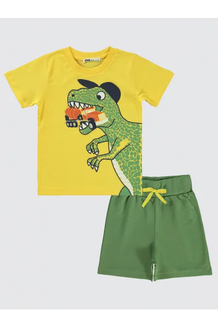 Erkek Çocuk Takım 2-5 Yaş Sarı - Paket