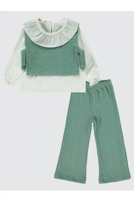 Ensemble vert pour filles de 2 à 5 ans - Emballage