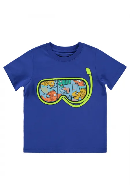 Boys T-Shirt 2-5 Years Old Light Navy Blue - Package