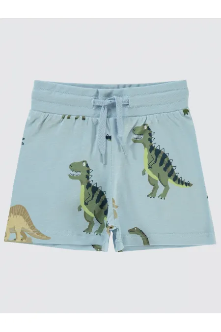 Short garçon 2-5 ans bleu glacier - Emballage