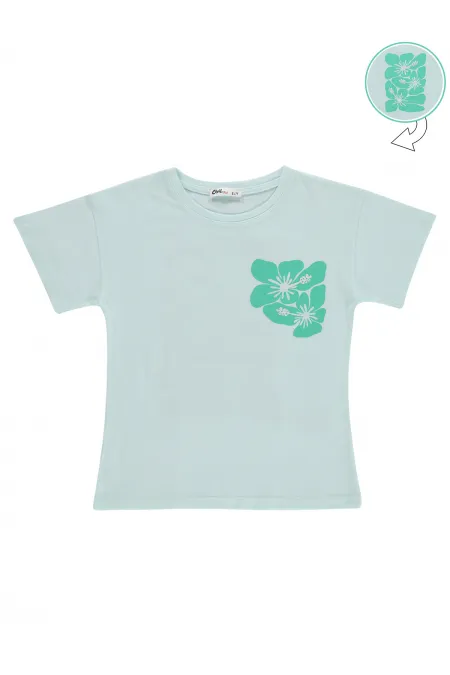 Kız Çocuk Tişört 6-9 Yaş Açık Mint - Paket