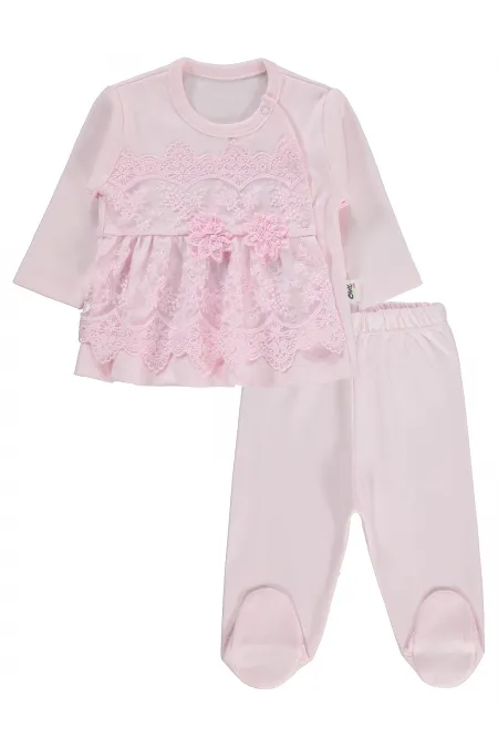 Bebek Pijama Takımı 0-24 Ay Pembe - Paket