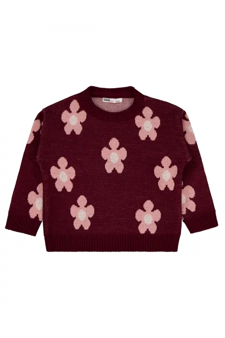 Pull bordeaux pour fille de 2 à 5 ans - Emballage