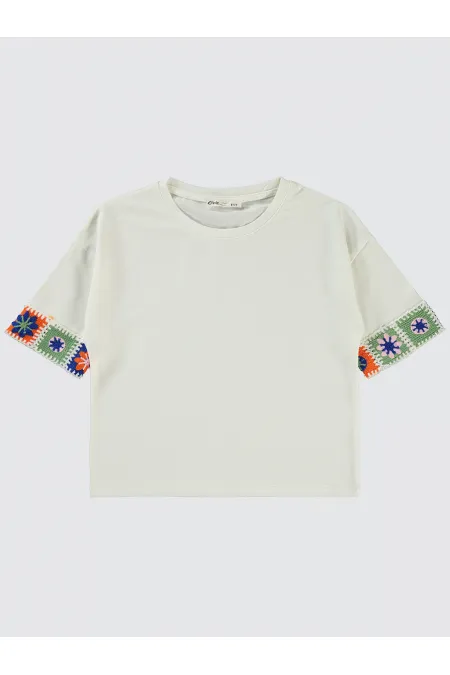 Kız Çocuk Tişört 10-13 Yaş Ekru - Paket