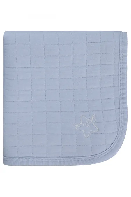 Ensemble couverture et lange pour bébé 0-24 mois bleu - Emballage