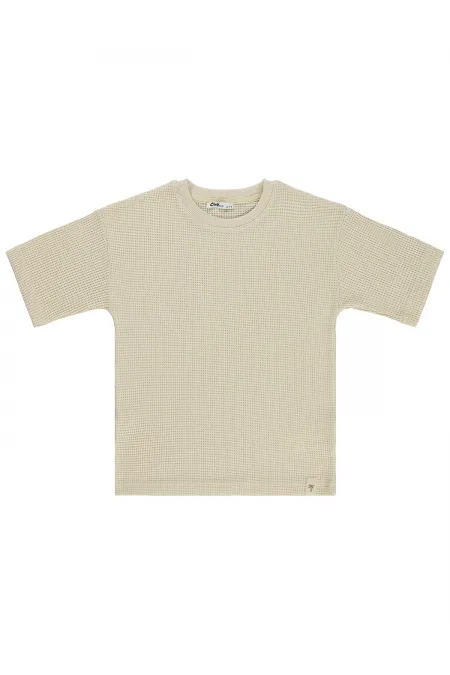 T-shirt garçon, 10-13 ans, couleur latte - Lot