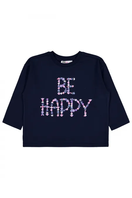 Kız Çocuk Sweatshirt 2-5 Yaş Lacivert - Paket