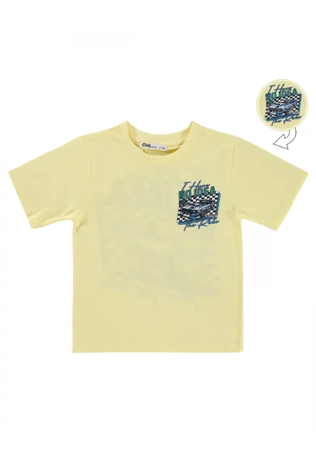 T-shirt garçon Km 2-5 ans Jaune clair - Emballage