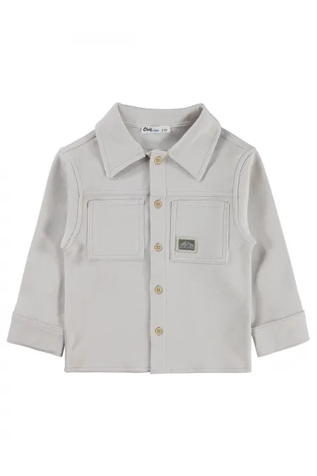 Boys' Shirt, Ages 2-5, Dark Stone Color - Package