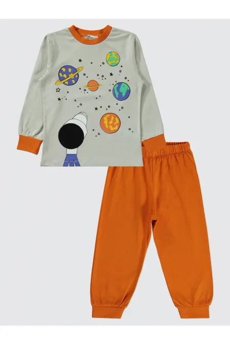 Ensemble pyjama garçon orange 2-5 ans - Emballage