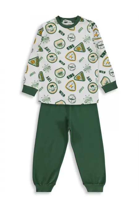 Ensemble pyjama garçon 2-5 ans vert doux - Emballage Ensemble pyjama garçon 2-5 ans vert doux - Emballage
