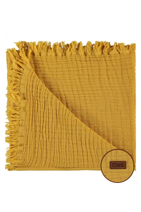 Couverture et lange pour bébé 0-24 mois moutarde - Emballage