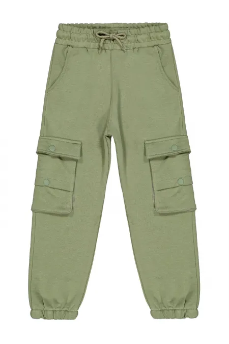 Pantalon de survêtement garçon, 10-13 ans, kaki doux - Lot