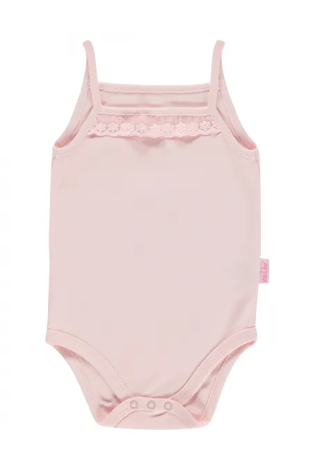 Barboteuse à boutons-pression pour bébé 12-18-24 mois rose poudré (Ne pas utiliser) - Emballage civil