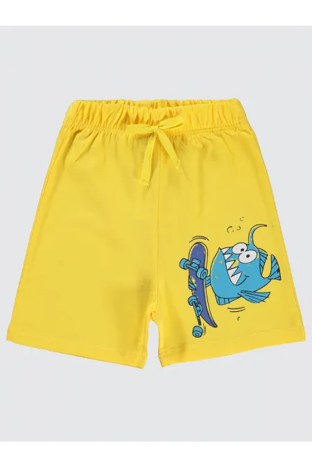 Erkek Çocuk Şort 2-5 Yaş Sarı - Paket