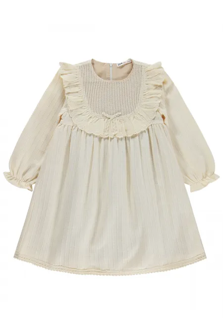 Kız Çocuk Jile ve Elbise 6-9 Yaş Bej - Paket